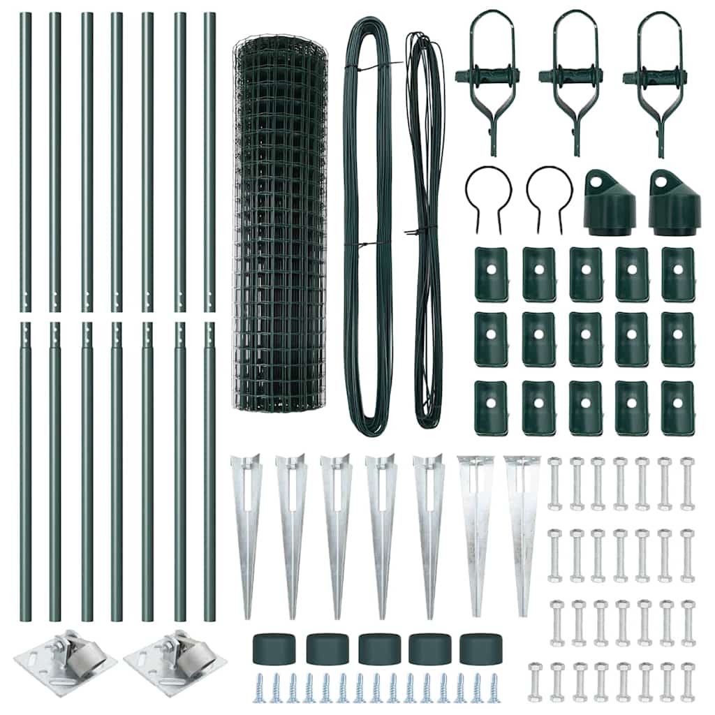 Svejset trådhegn med spidser 10 x 1,2 m (B x H) PVC-belagt stål