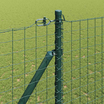 Udendørs Euro hegn med pigge 10 x 1,5 m PVC-belagt stål Grøn