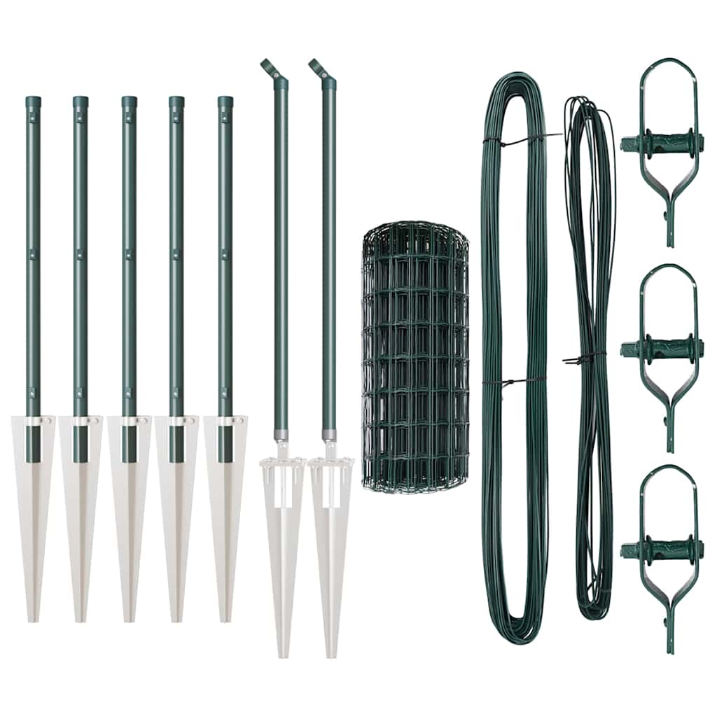 Svejset trådhegn med spidser 10 x 0,8 m (B x H) PVC-belagt stål