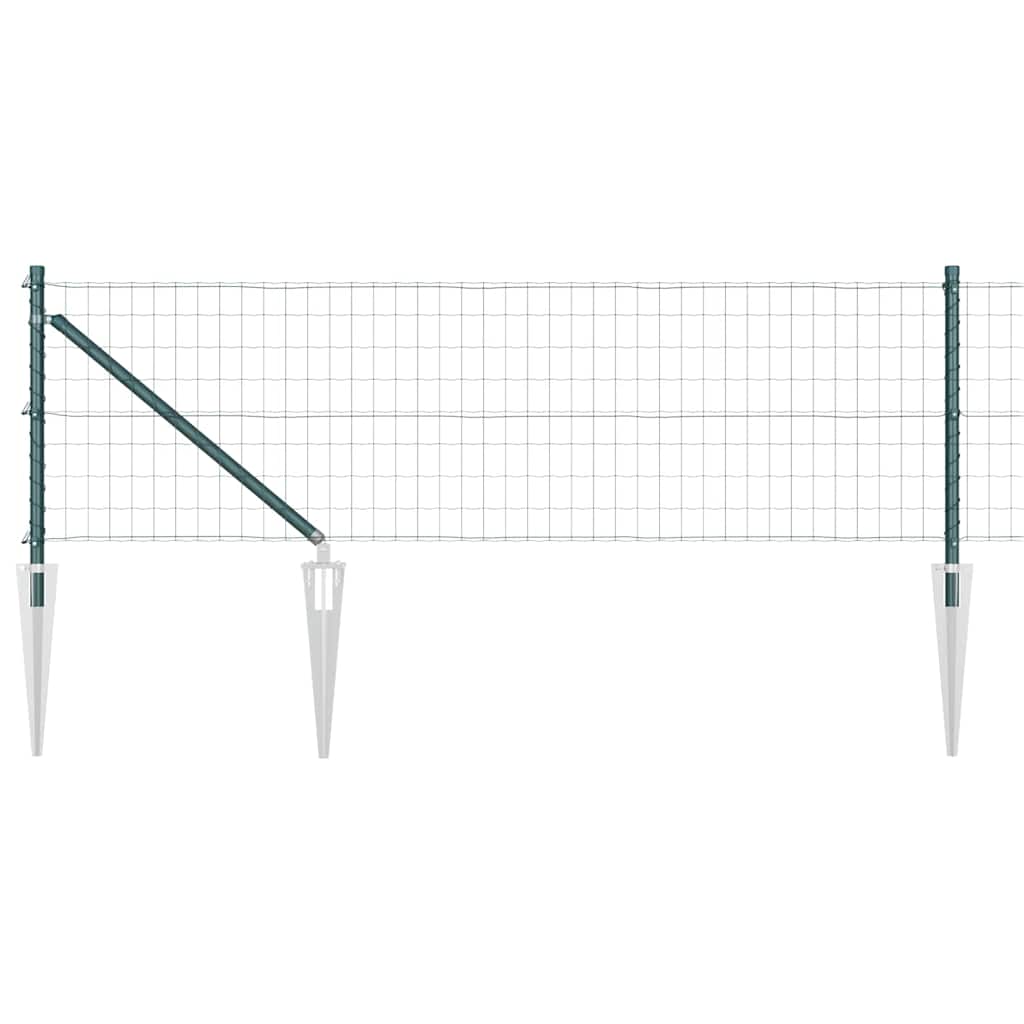 Svejset trådhegn med spidser 10 x 0,4 m (B x H) PVC-belagt stål