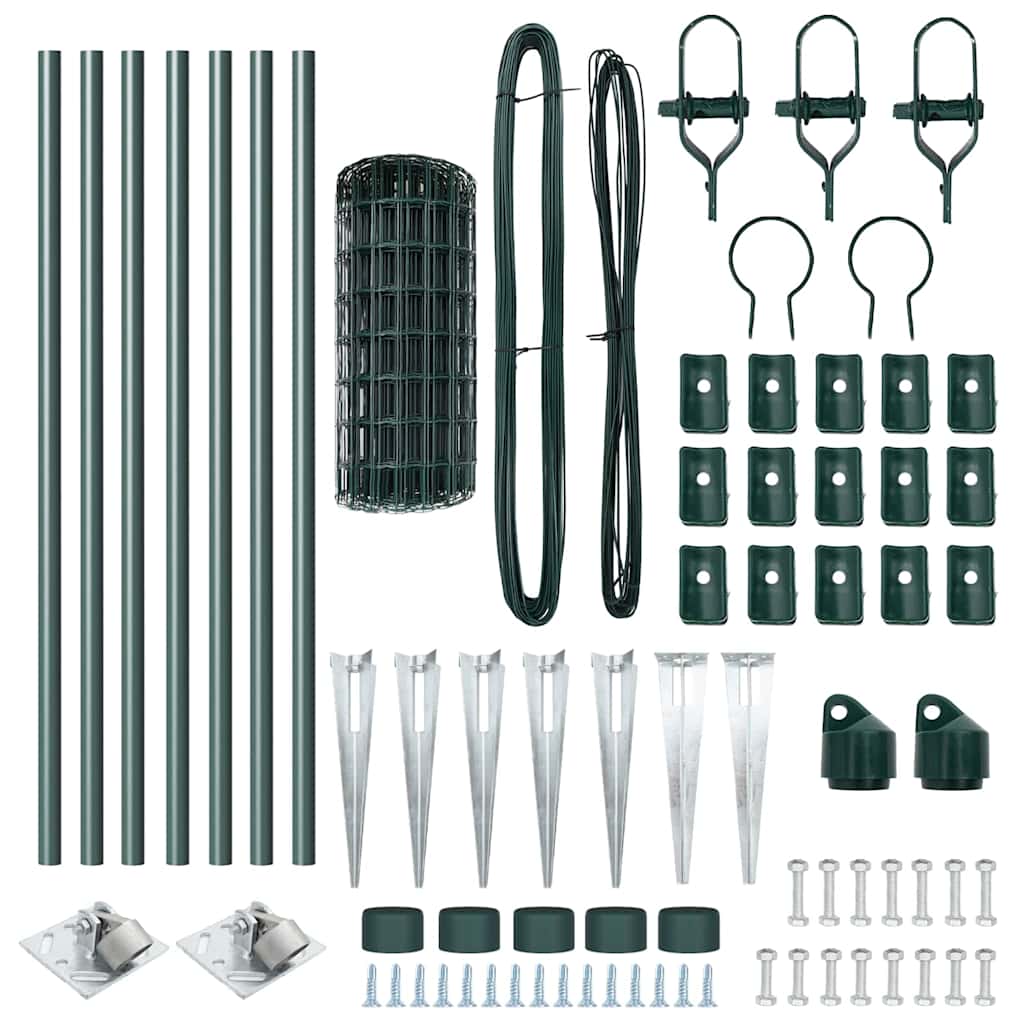 Svejset trådhegn med spidser 10 x 0,4 m (B x H) PVC-belagt stål