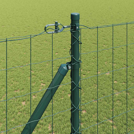 Udendørs Euro hegn med pigge 10 x 1,6 m PVC-belagt stål Grøn
