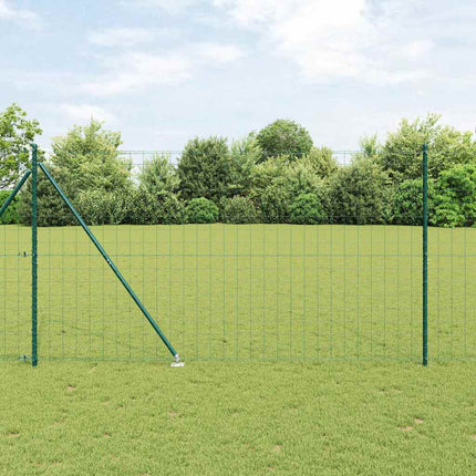 Udendørs Euro hegn med pigge 10 x 1,6 m PVC-belagt stål Grøn