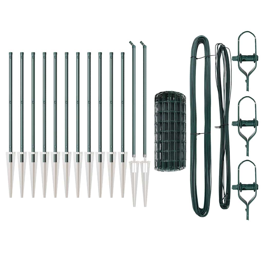 Svejset trådhegn med spidser 25 x 0,8 m (B x H) PVC-belagt stål