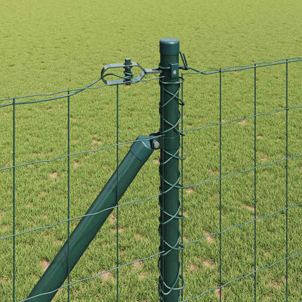 Udendørs Euro hegn med pigge 25 x 1 m PVC-belagt stål Grøn Mesh
