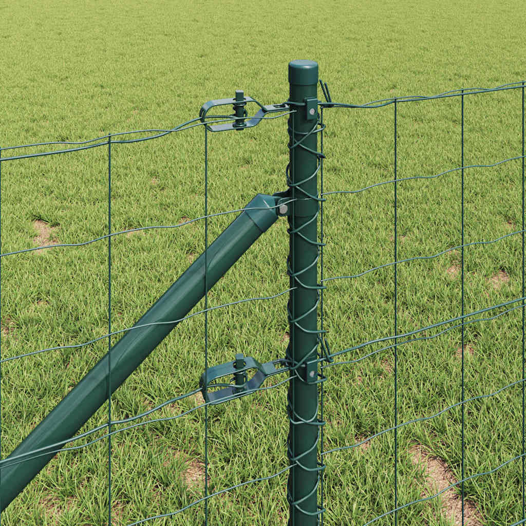 Hegn med post Grøn 0,6 x 25 m Stål og PVC