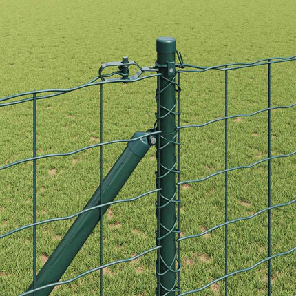 Udendørs Euro hegn med pigge 25 x 1 m PVC-belagt stål Grøn Mesh