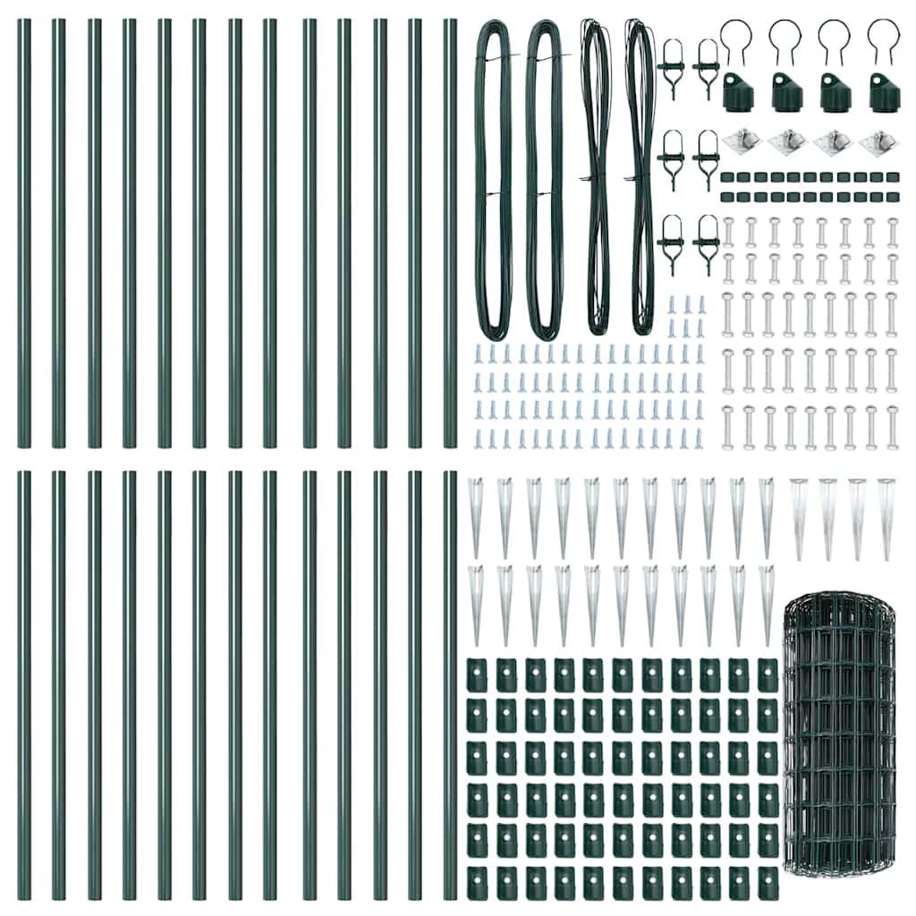 Svejset trådhegn med spidser 50 x 0,6 m (B x H) PVC-belagt stål