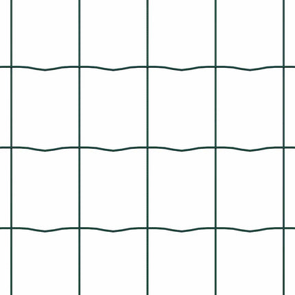 Udendørs Euro hegn med pigge 10 x 1,0 m PVC-belagt stål Grøn