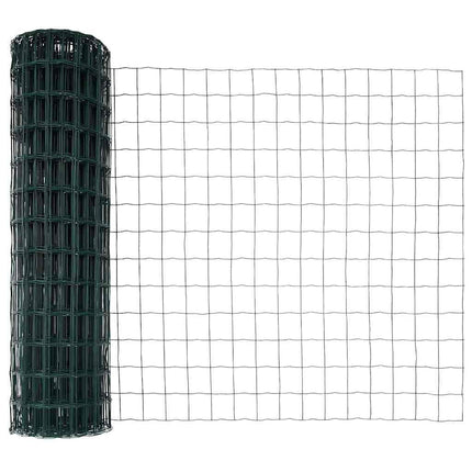 Udendørs Euro hegn med pigge 10 x 1,0 m PVC-belagt stål Grøn