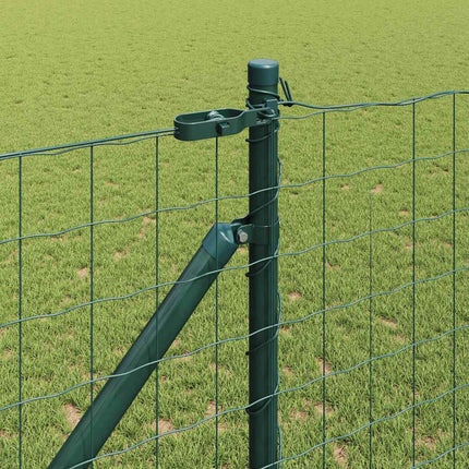Udendørs Euro hegn med pigge 10 x 1,4 m PVC-belagt stål Grøn