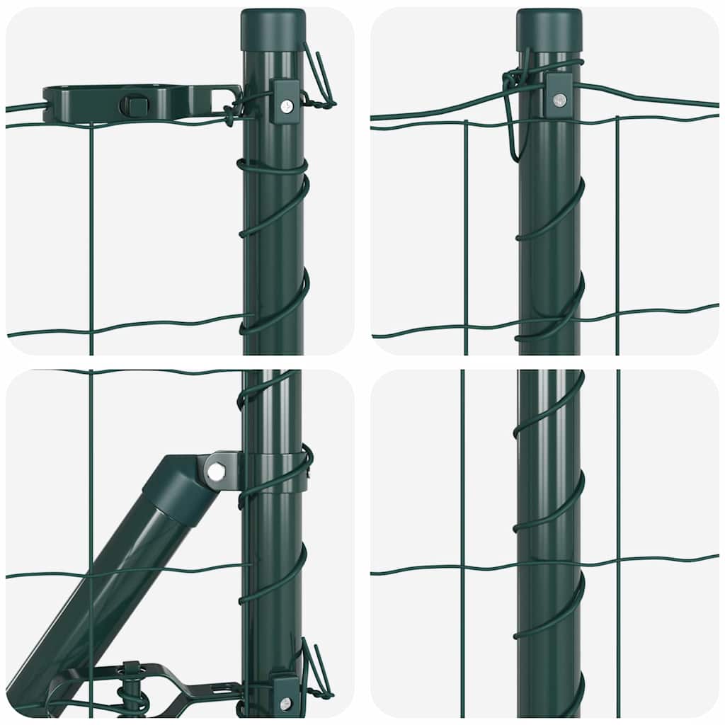 Svejset trådhegn med spidser 50 x 0,4 m (B x H) PVC-belagt stål