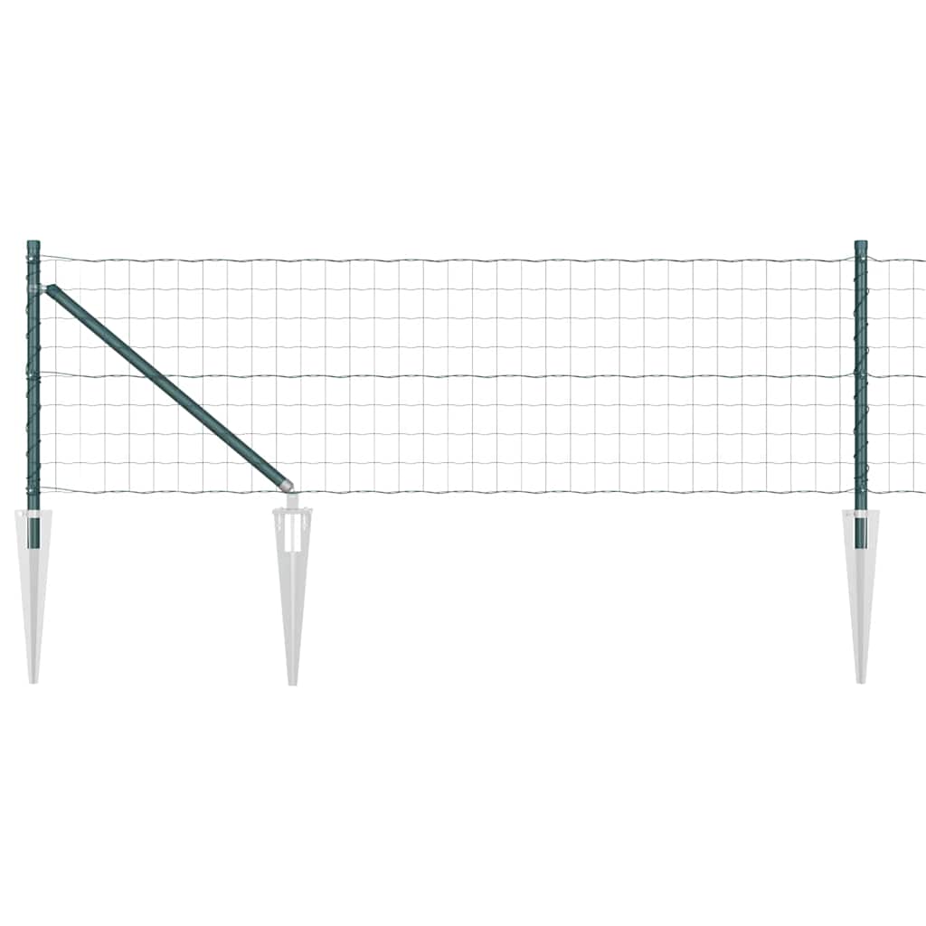 Svejset trådhegn med spidser 50 x 0,4 m (B x H) PVC-belagt stål