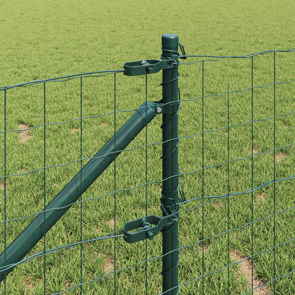 Udendørs Euro hegn med pigge 50 x 0,6 m PVC-belagt stål Grøn
