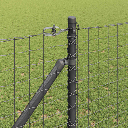 Udendørs Euro hegn med pigge 10 x 1,4 m PVC-belagt stål Grå