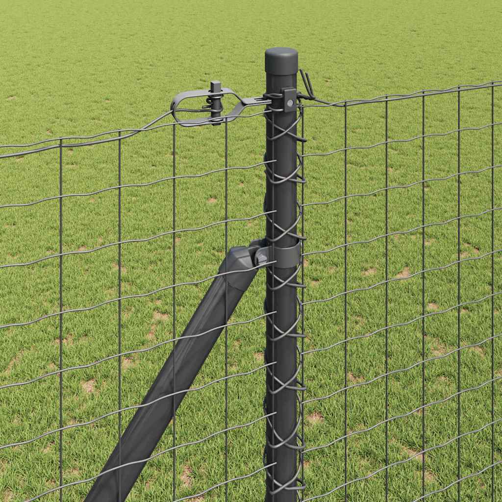 Svejset trådhegn med spidser 10 x 1,5 m (B x H) PVC-belagt stål