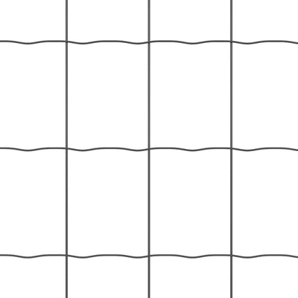Udendørs Euro hegn med pigge 10 x 1 m PVC-belagt stål Grå Mesh
