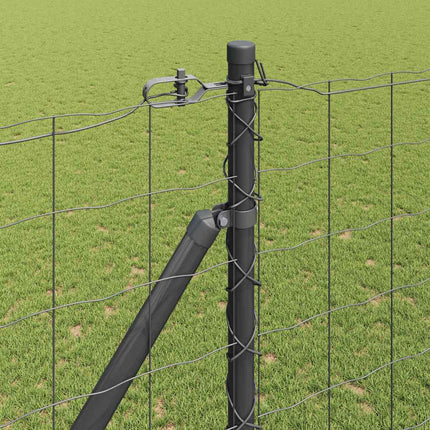 Udendørs Euro hegn med pigge 10 x 1,5 m PVC-belagt stål Grå