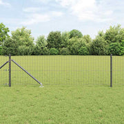 Svejset trådhegn med spidser 25 x 0,8 m (B x H) PVC-belagt stål