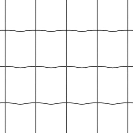 Udendørs Euro hegn med pigge 10 x 0,6 m PVC-belagt stål Grå