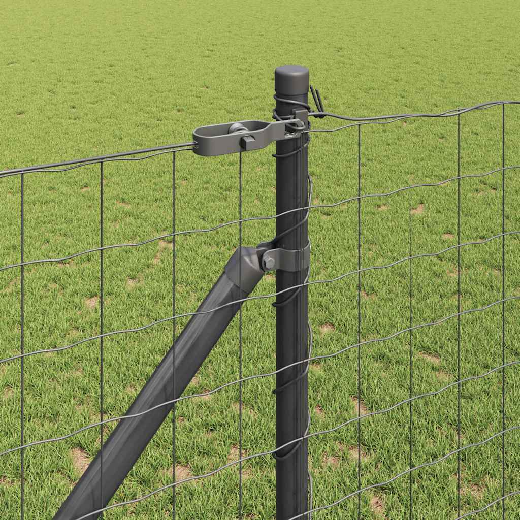 Svejset trådhegn med spidser 10 x 1,2 m (B x H) PVC-belagt stål