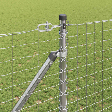 Udendørs Euro hegn med pigge 10 x 1,2 m Galvaniseret stål Sølv