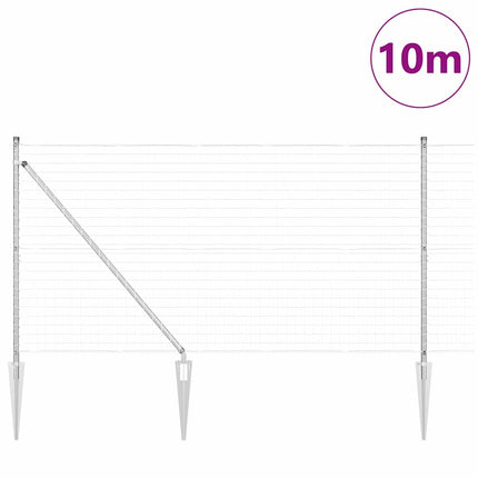 Euro Hegn med Spidser 10 x 1,4 m Galvaniseret stål Sølv Mesh