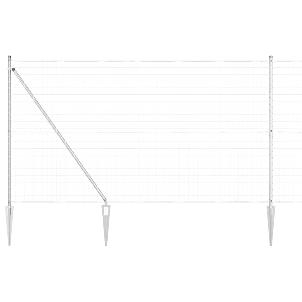 Svejset trådhegn med spidser 10 x 1,5 m (B x H)