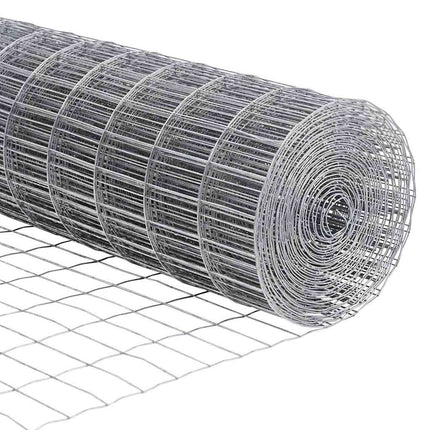Udendørs Euro hegn med pigge 10 x 1,5 m Sølv Mesh