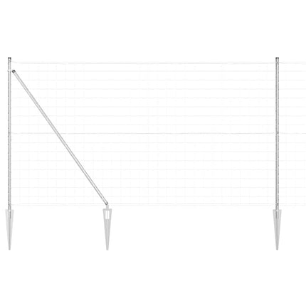 Euro Hegn med Spidser 10 x 1,6 m Galvaniseret stål Sølv Mesh
