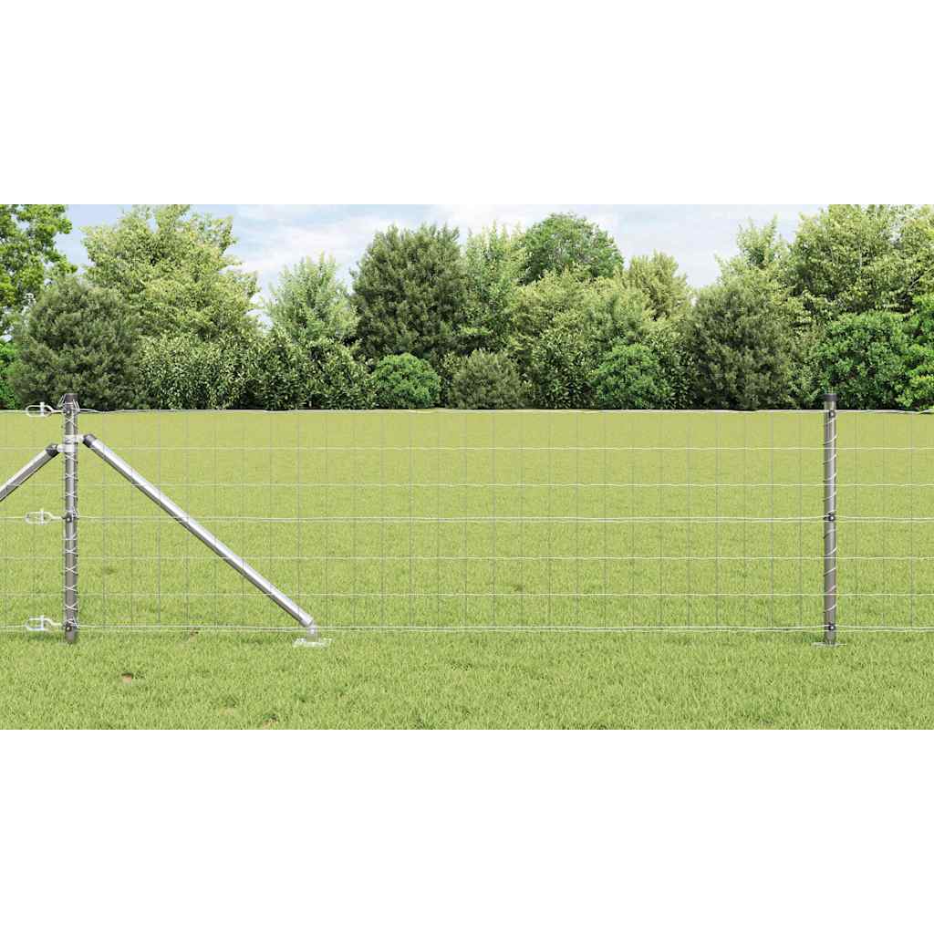 Hegn med post Sølv 0,4 x 50 m Stål