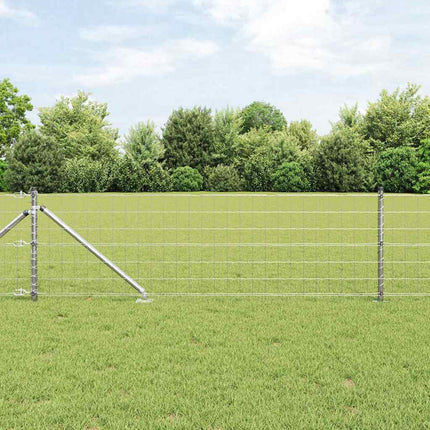 Udendørs Euro hegn med pigge 50 x 0,4 m Galvaniseret stål Sølv