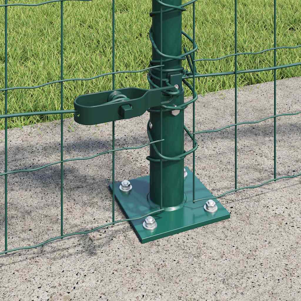 Hegn med post Grøn 0,8 x 10 m Stål og PVC