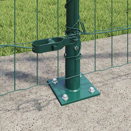 Eurohegn med betonbund 10 x 1,2 m PVC-belagt stål Grøn Mesh