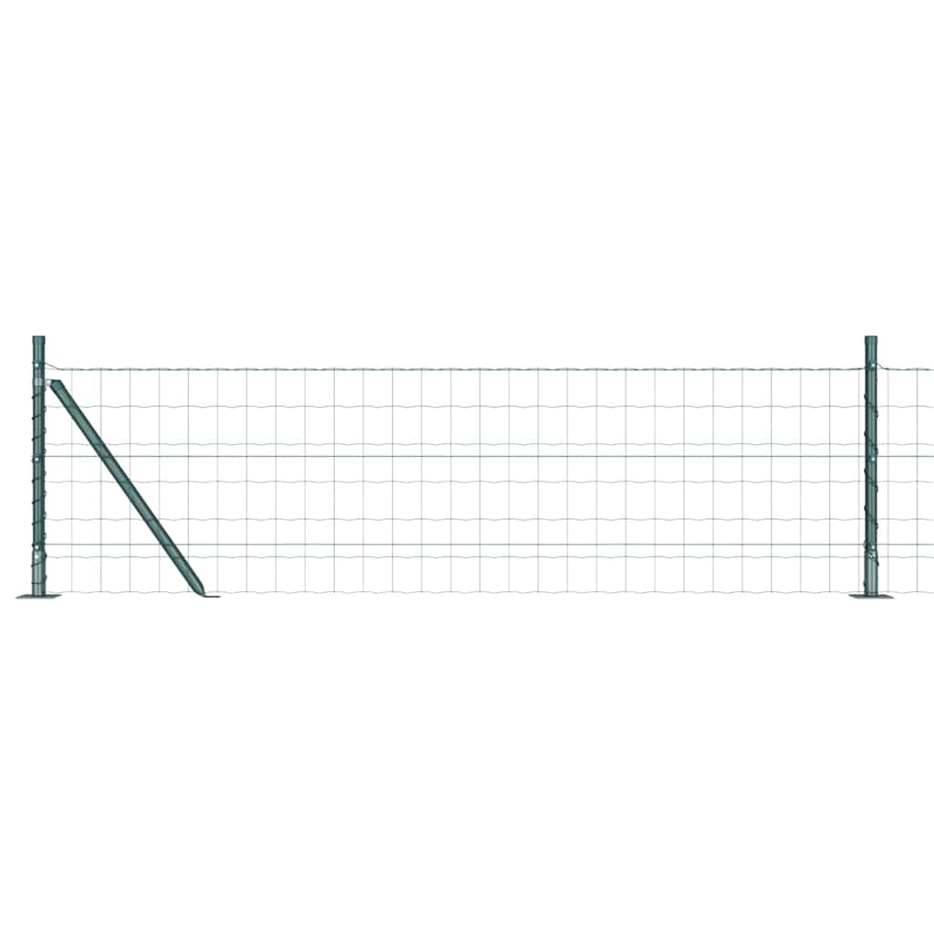 Hegn med post Grøn 0,6 x 10 m Stål og PVC