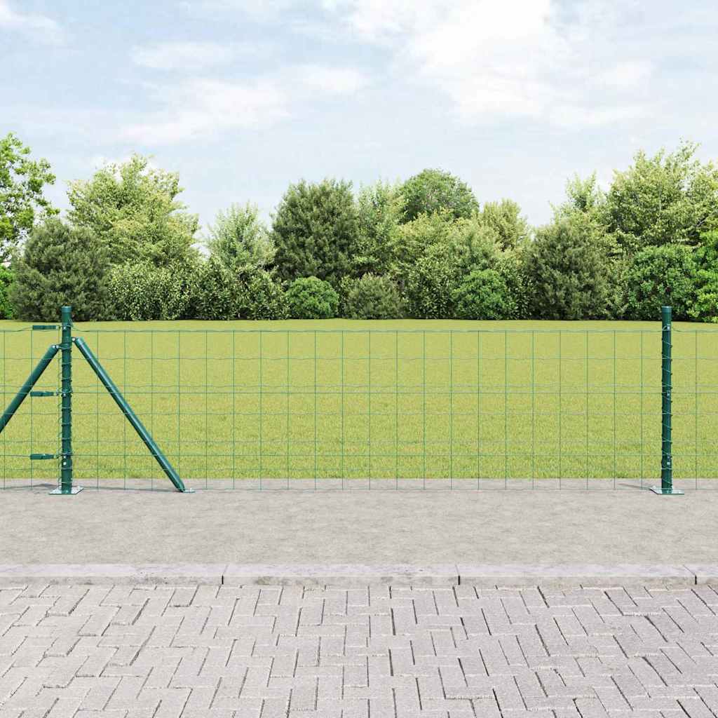 Eurohegn med betonbund 10 x 0,6 m PVC-belagt stål Grøn Mesh billede