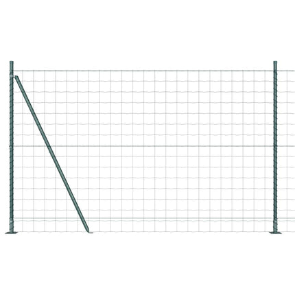 Eurohegn med betonbund 10 x 1,4 m PVC-belagt stål Grøn Mesh