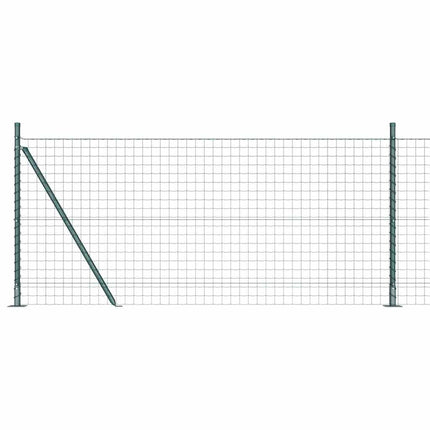 Udendørs Euro-hegn med betonfundament 25 x 1 m PVC-belagt stål