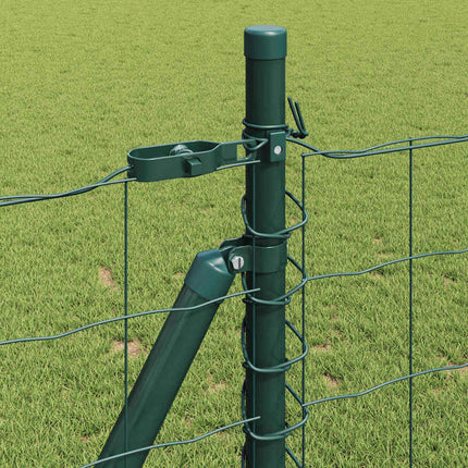 Udendørs Euro-hegn med betonfundament 25 x 1 m PVC-belagt stål
