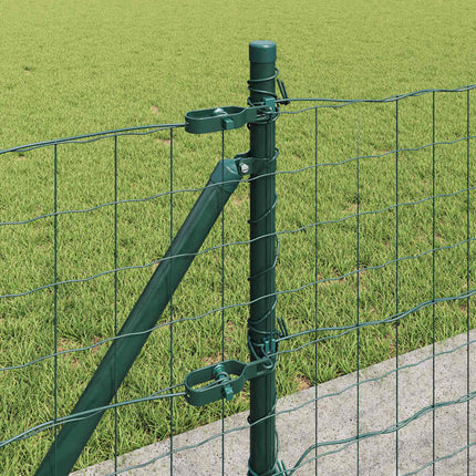 Udendørs Euro-hegn med betonfundament 50 x 0,4 m Grøn Mesh