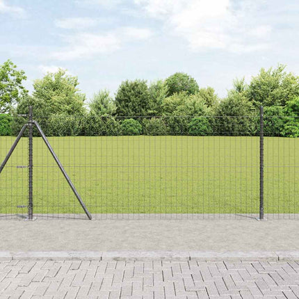 Udendørs Euro-hegn med betonfundament 10 x 1 m PVC-belagt stål