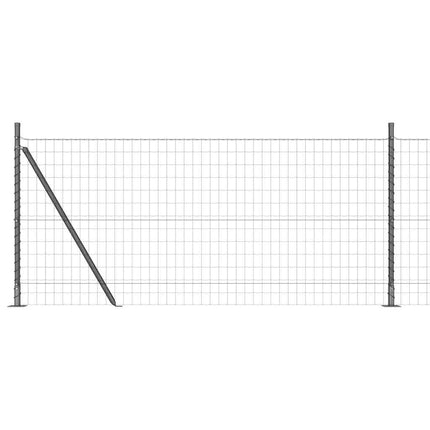 Udendørs Euro-hegn med betonfundament 10 x 1 m PVC-belagt stål