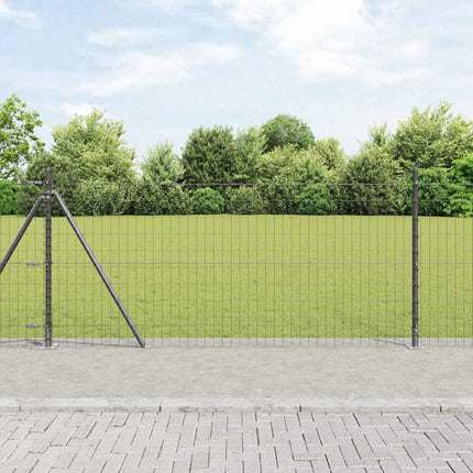 Udendørs Euro-hegn med betonfundament 10 x 1 m PVC-belagt stål