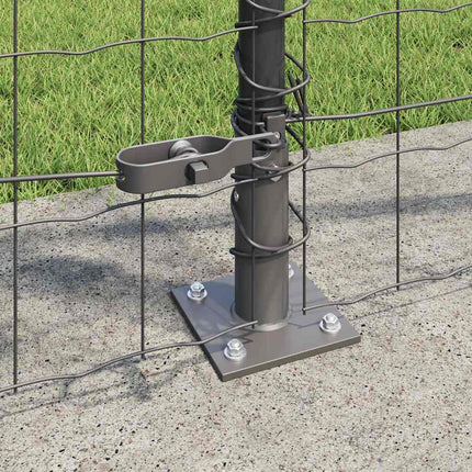 Udendørs Euro-hegn med betonfundament 10 x 1 m PVC-belagt stål