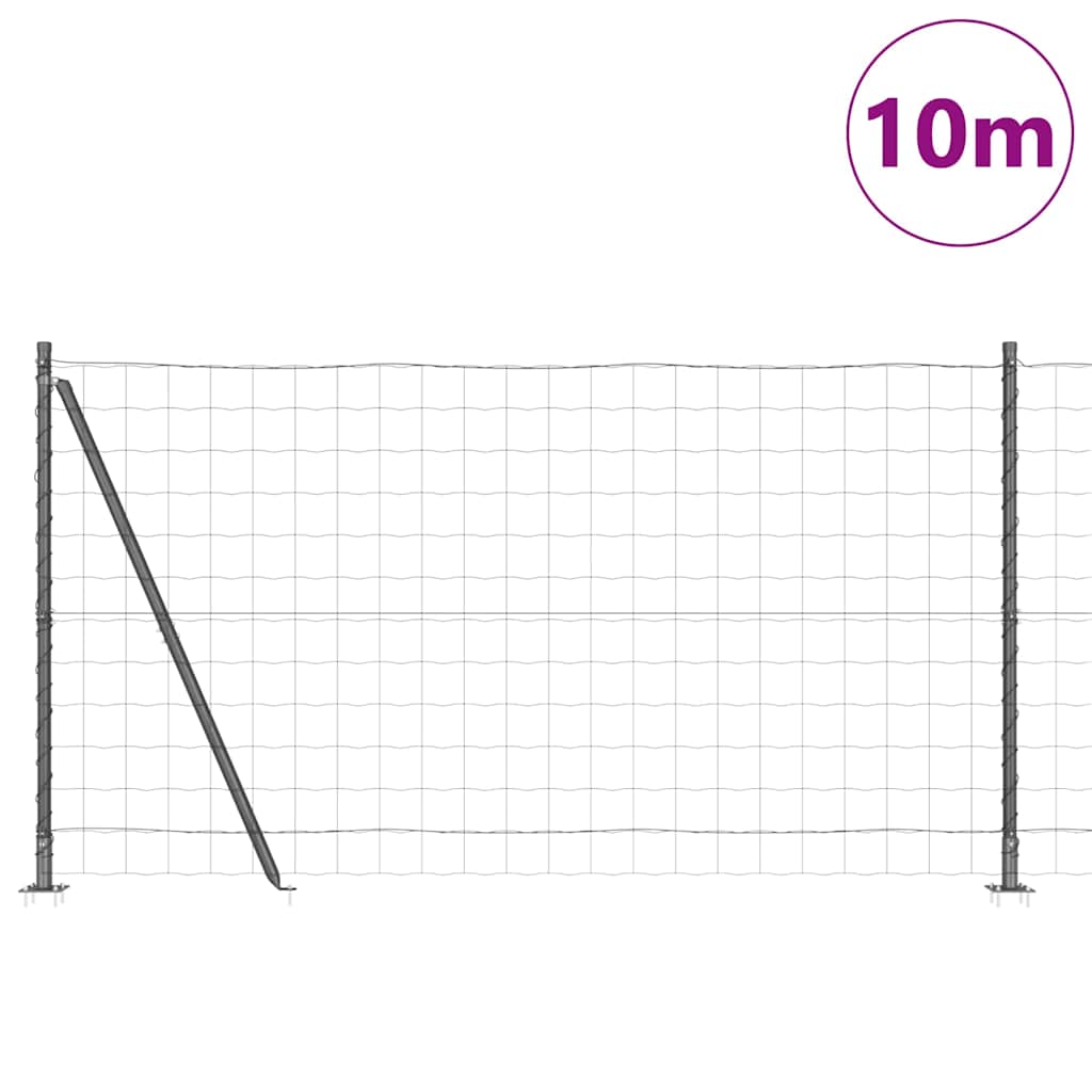 Svejset Trådhegn med Betonsokkel 10 x 1,2 m (B x H)