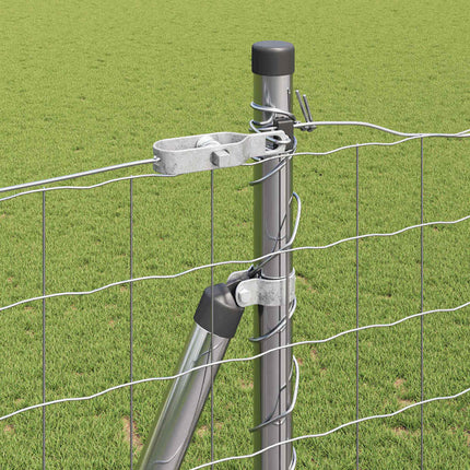 Eurohegn med betonbund 10 x 1,4 m Galvaniseret stål Sølv Mesh