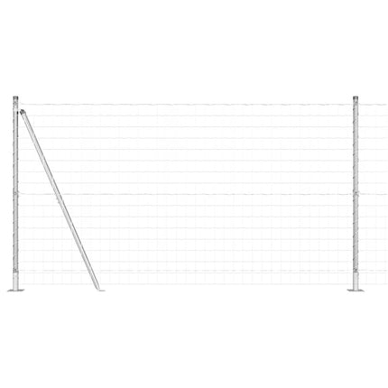 Udendørs Euro Hejse med Betonbase 25 x 1,2 m Sølv Mesh