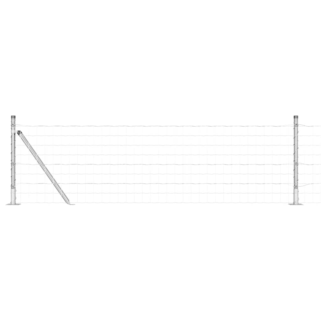 Hegn med post Sølv 0,4 x 50 m Stål