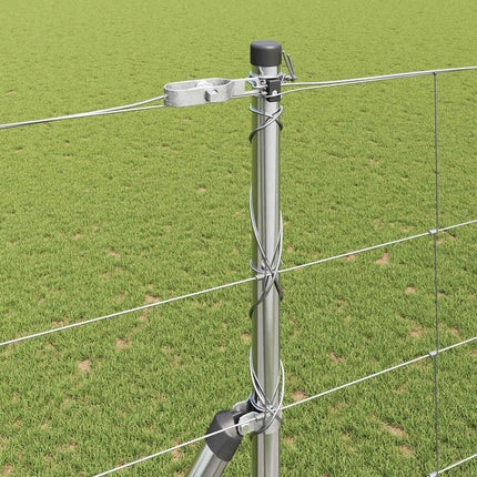 Grundfikseret svejset trådgærde 25 x 1,6 m Sølv Mesh