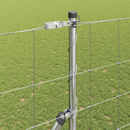 Grundfikseret svejset trådgærde 25 x 1,6 m Sølv Mesh